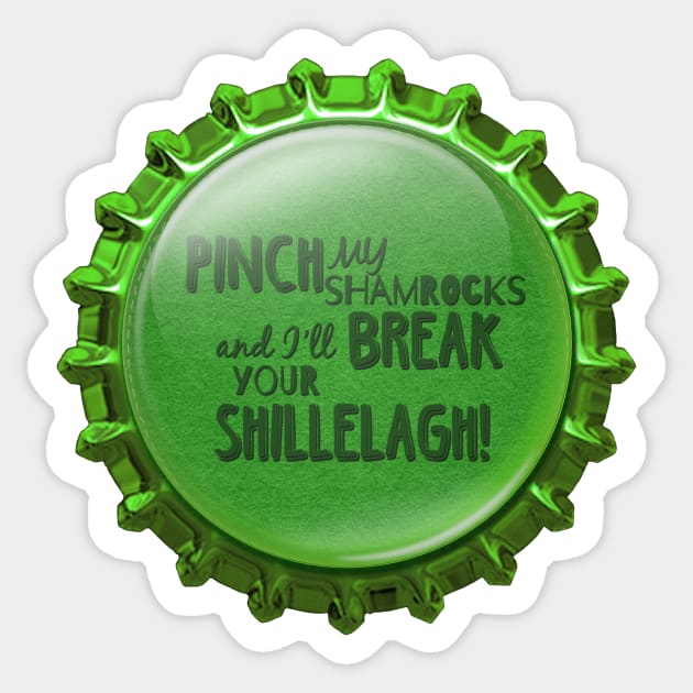 St. Patrick's Day | Pinch My Shamrocks | Cherie(c)2022 Sticker by CheriesArt